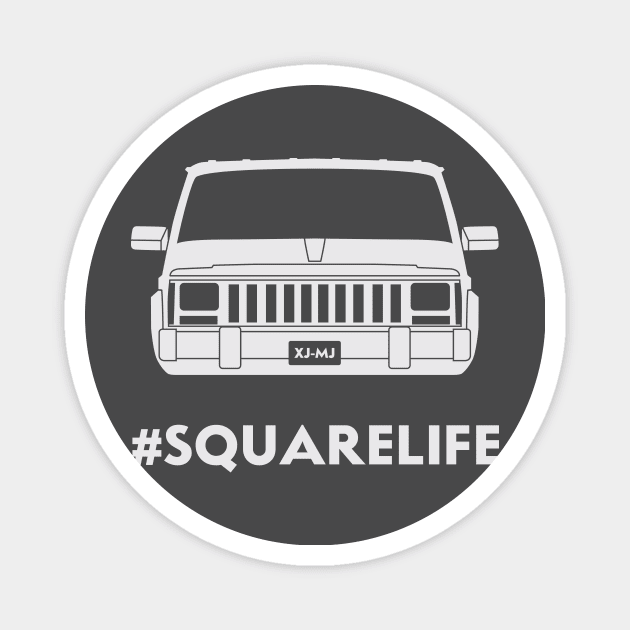 Jeep XJ #squarelife Magnet by Grizzlynaut